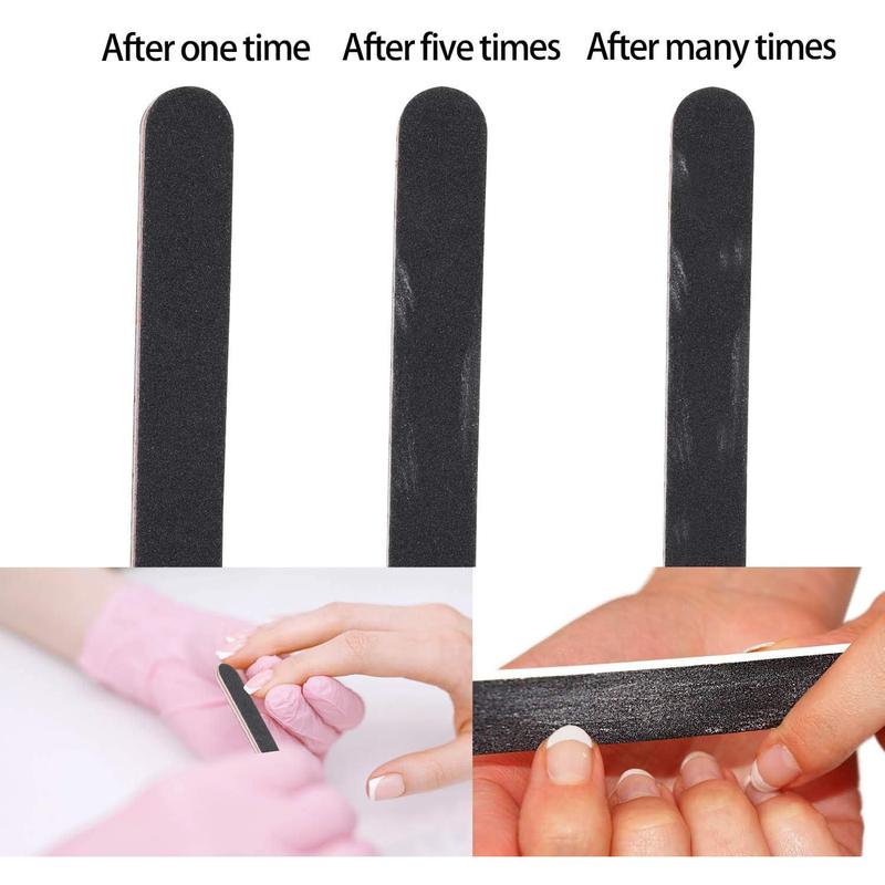 50 count  Files for  Nails 100 180 Grit Double Sides Fingernail Files Professional Manicure Tools for Home Salon