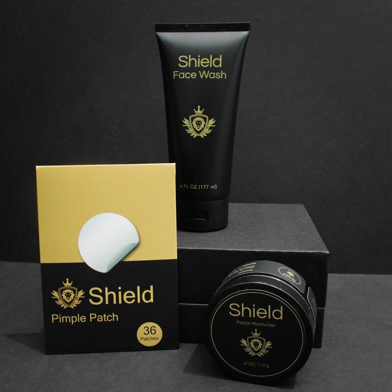 Shield System | Acne System for Men | Face Wash, Moisturizer, Pimple Patches