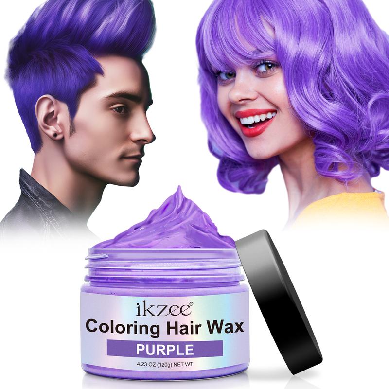 IKZEE Hair Color Wax, Instant Hairstyle Cream 4.23 oz, Temporary Natural Hair Wax for Party, Cosplay, Halloween, Daily use, Date-120g