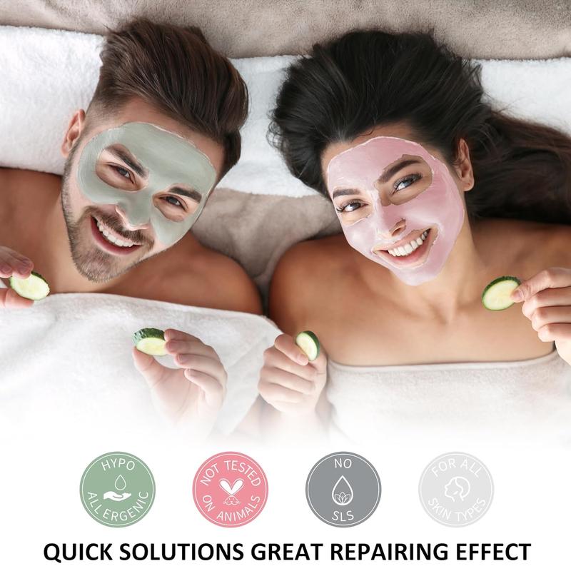 3 S Clay Mask Set, Green Tea Clay Facial Mask, Rose Face Masks Skincare, Dead Sea Bubble Deep Cleanse Mask, Organic Facial Masks for Women, Face Mask