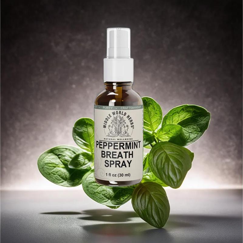 Mint Breath Spray - Chemical free Oral Blend with Peppermint and Chlorophyll for lasting fresh breath, breath freshener breath freshener