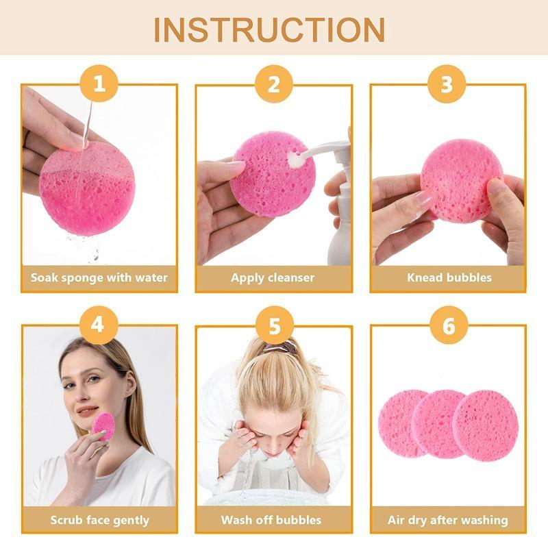 Facial Cleansing Tool Kit, 25pcs set Including 2 Silicone Face Scrubbers & 20 Face Wash Pads & 1 Bow Headband & 2 Wristbands for Cleansing and Gentle Exfoliation