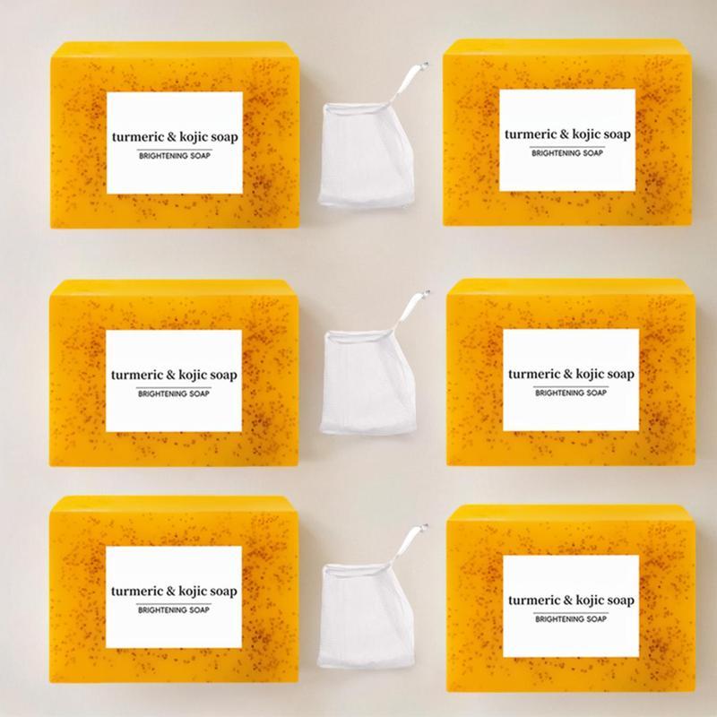 Turmeric & Kojic Acid Cleansing SoapsNatural Extracts Soaps, MoisturizingSoaps For Women, Body Wash & SoapsFor Daily Use, Christmas Gift