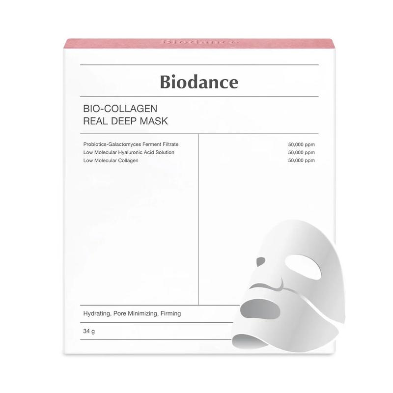 [Official BIODANCE Partner] Bio-Collagen Real Deep Mask 4ea, Hydrating, Pore Minimizing, Hyaluronic Comfort Mask Sheet, Korean Skin Repair)