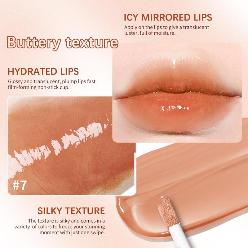 Long-lasting Juicy Lip Gloss, Mirror Surface Lip Glaze, Moisturizing Tinted Lip Gloss, Glossy Lip Glaze Stick Lipstick, Lip Moisturizer