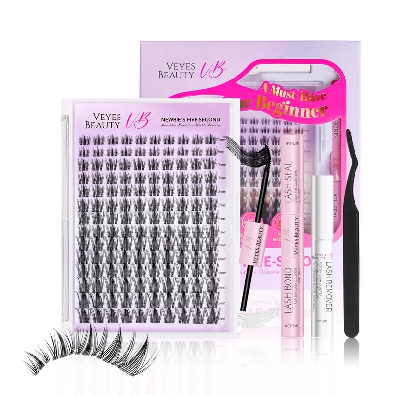 Veyesbeauty Manga Lashes Invisible Lash Band with Built-In Lash Line Reusability Suitable for Weddings and Parties Eyelash Extensions Makeup Cosmetic Eyelashes Extensions