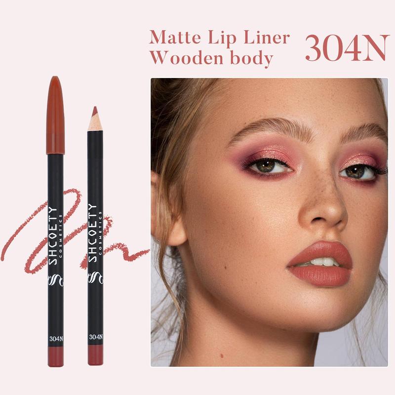 Long Lasting Lip Liner, 1 Count Waterproof Lip Liner, Easy Coloring Lip Liner Pen, Moisturizing Matt Finish Lip Liner