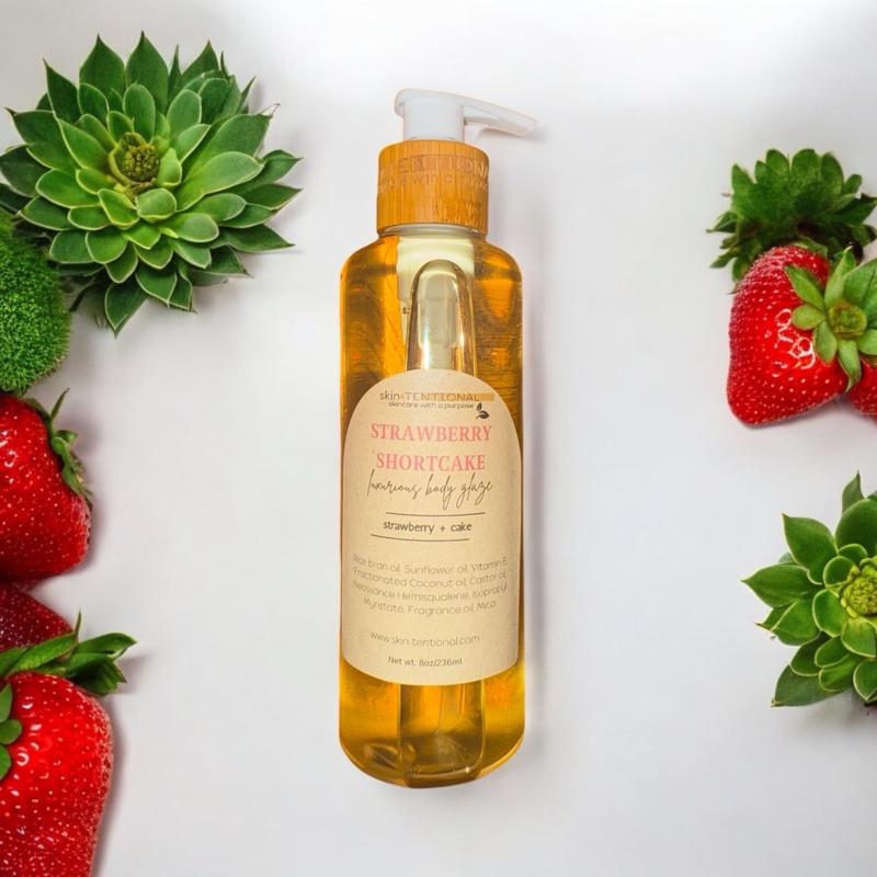 Strawberry Shortcake Body Butter- Body Oil- for Soft Glowing Skin Gourmand Fragrance  Body Care