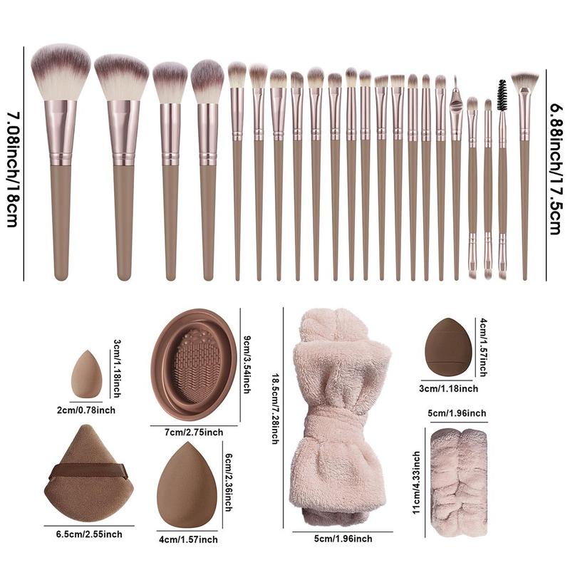 Makeup Tool Kit, 42pcs set Portable Travel Makeup Brushes Beauty Sponges Powder Puffs Cosmetic Set, Makeup Tool Kit for Beginners for Liquid, Powder, Cream, Lotion