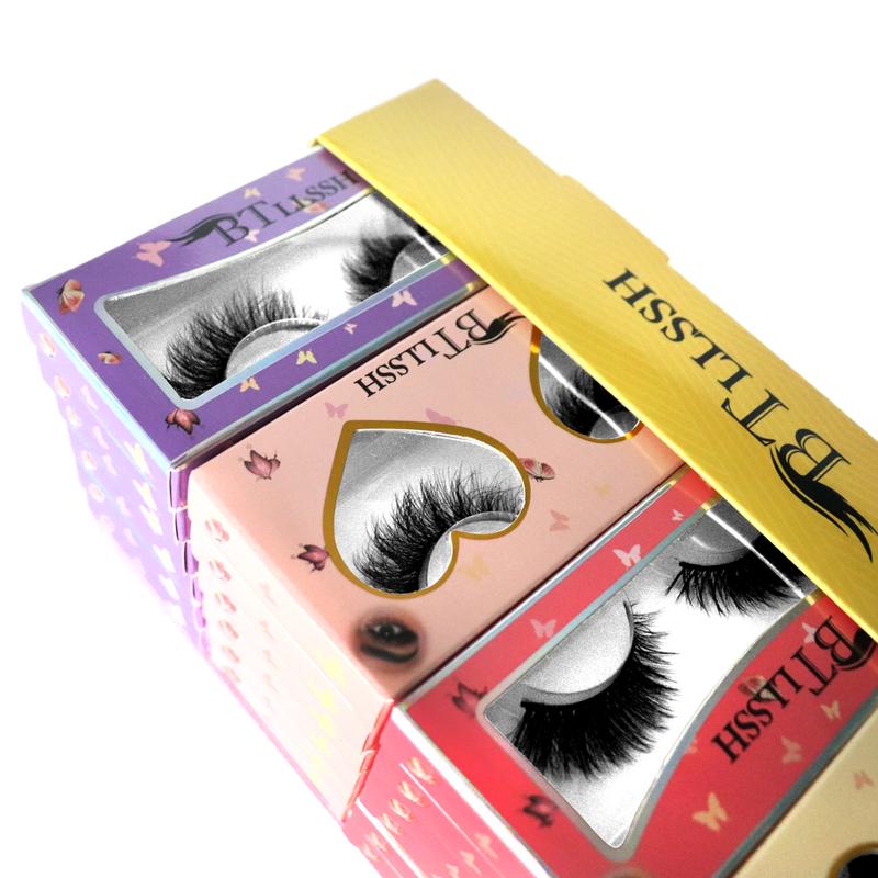 24 Pack 4 Style False Eyelashes, Handmade Full Strip, Cruelty Free, Dramatic 3D Lashes, Black, 24 Pairs