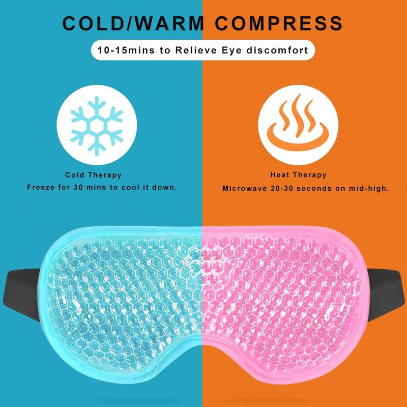 Cooling Ice Sleeping Mask, 2 Counts set Cold & Warm Sleep Compress For Post Surgery, Puffiness, Allergies, Sinuses & Migraines, Skincare Tool For Women & Men