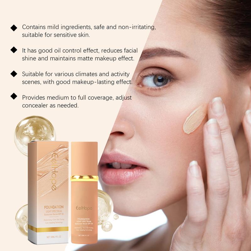 Eelhope Warm liquid foundation is naturally light and thin, concealer moisturizing liquid foundation glows with youth