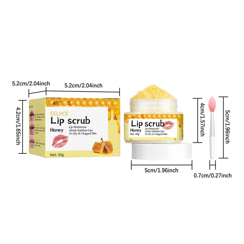 EELHOE Honey Lip Scrub 30g Moisturizing Lips Moisturizing Magic Color Diminish Lip Corners Skincare Lip Care Comfort Moisturizer