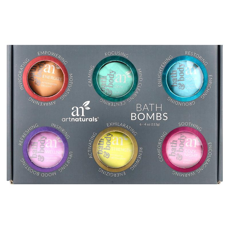 artnaturals Bath Bombs, 6 Bombs, 4 oz (113 g) Each