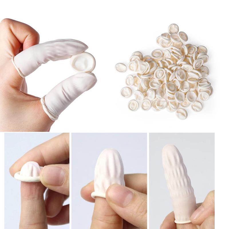 Disposable Latex Finger Cots.400Pcs Rubber Fingertips Protective Finger Art Latex Tissue Finger Cot Multi-Used for Nail Art Handmade Eyelash Extension Tattoo Electronic Repair Industrial (M)