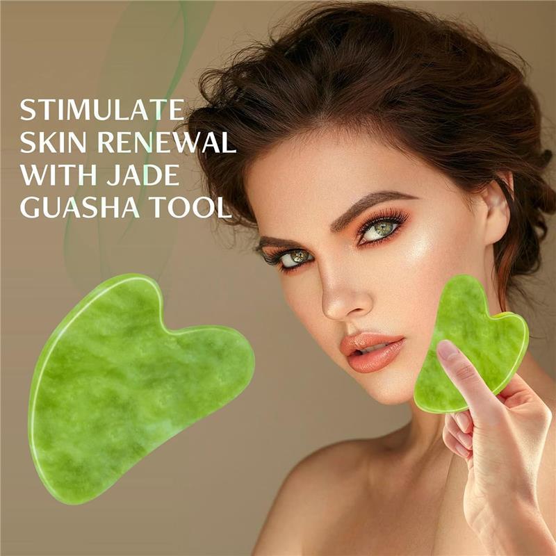 Jade Roller Gua Sha Tool for Rejuvenating and Slimming Skin - Gift, Comfort