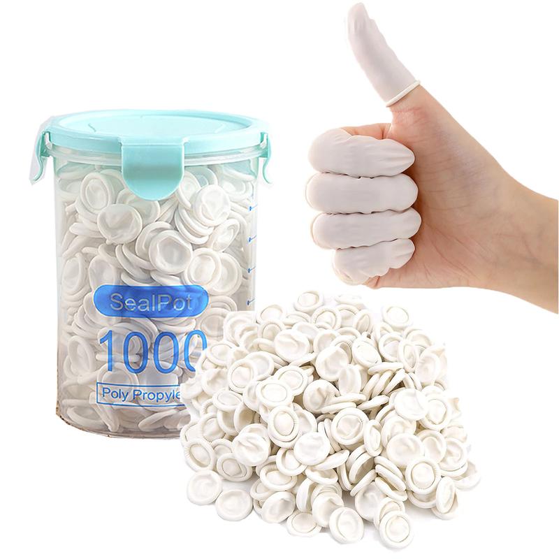 Disposable Latex Finger Cots.400Pcs Rubber Fingertips Protective Finger Art Latex Tissue Finger Cot Multi-Used for Nail Art Handmade Eyelash Extension Tattoo Electronic Repair Industrial (M)