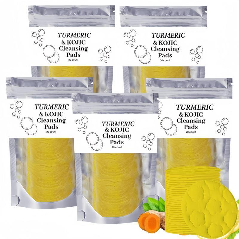 Turmeric Cleansing Pads, Deep Pore Cleansing Facial Pads, Moisturizing Facial Cleansing Pads, Facial Skin Care Product for Daily Use