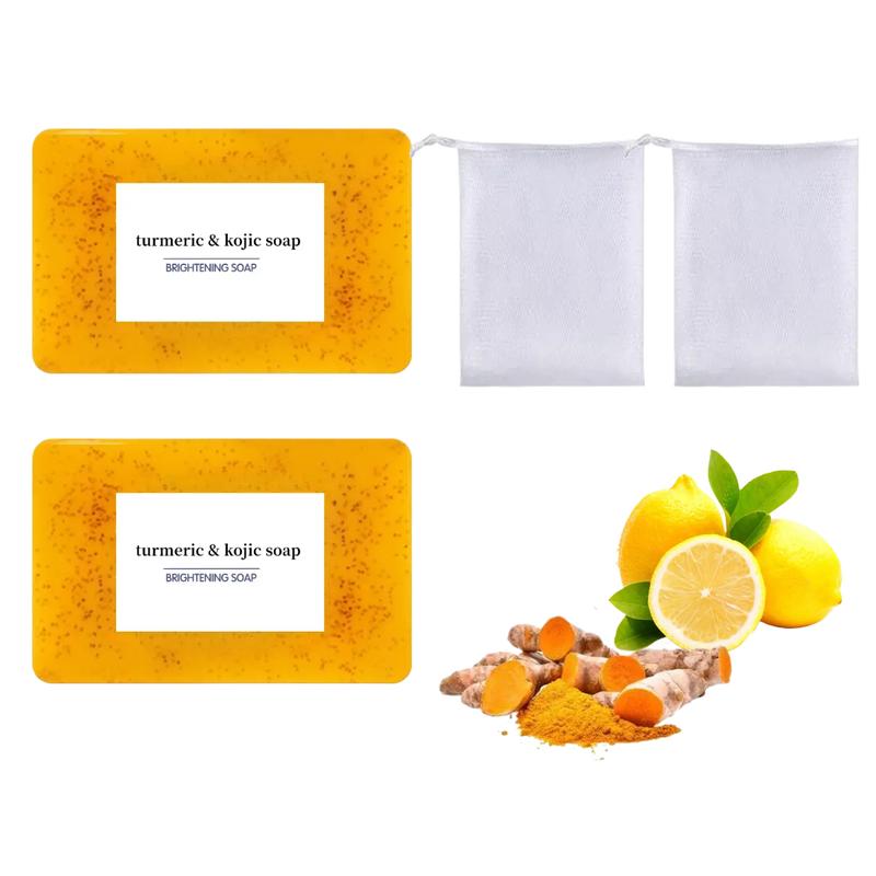 Turmeric & Kojic Acid Cleansing SoapsNatural Extracts Soaps, MoisturizingSoaps For Women, Body Wash & SoapsFor Daily Use, Christmas Gift