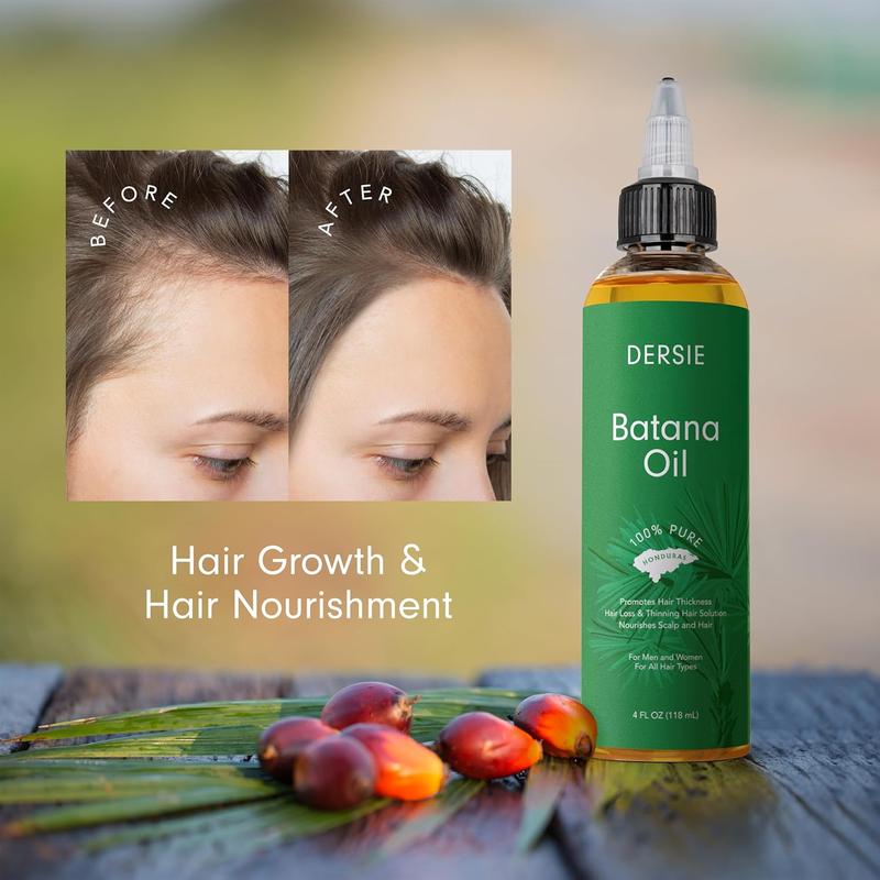 Batana oil: organic raw Honduras oil for hair growth-100% Pure & Natural for thicker, stronger hair-4 floz