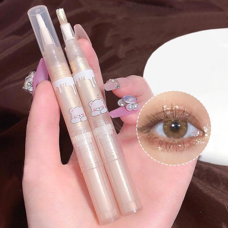 Glitter Liquid Highlighter Stick, 1 Count Shimmering Highlighter Makeup Pen, Long Lasting Eyeliner Pen, Eye Brightening Make Up Stick, High-gloss Eyeshadow Pen, Versatile Eye Shadow Pen