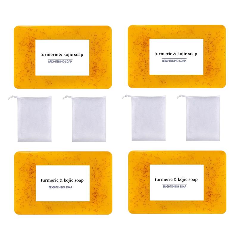 Turmeric & Kojic Acid Cleansing SoapsNatural Extracts Soaps, MoisturizingSoaps For Women, Body Wash & SoapsFor Daily Use, Christmas Gift