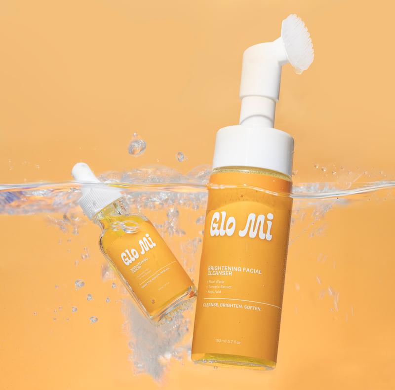 Glo Skin Duo - Turmeric Kojic Acid Facial Cleanser + Turmeric Hyaluronic Acid Serum Kit Skincare