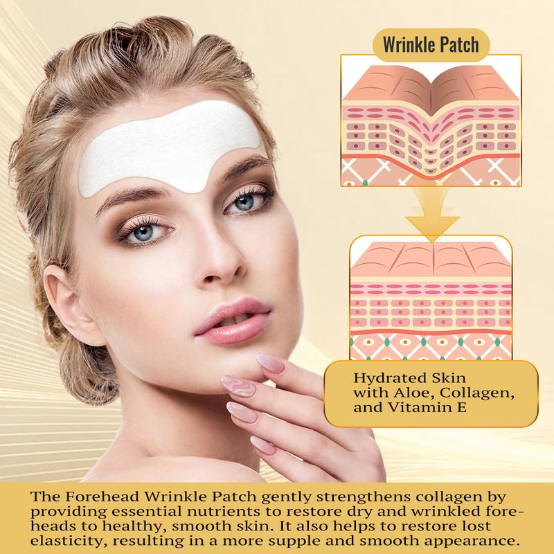 Collagen firming hydrogel forehead patch - targeting forehead lines, trouble lines, various wrinkles, firming and hydrating Moisturize