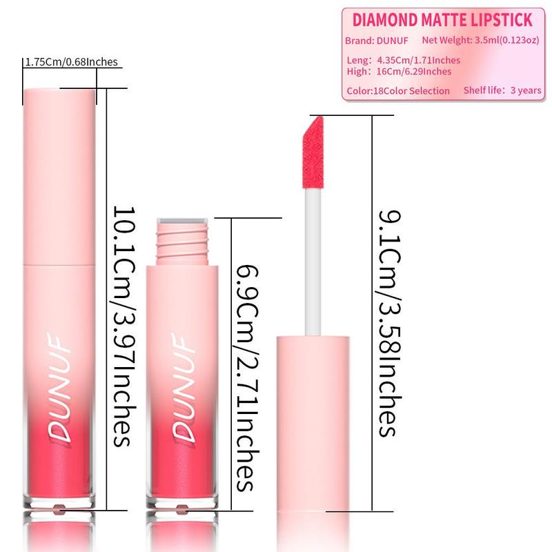 Long Lasting Lipstick, Matte Lip Glitter Lip Glaze Stick, Tinted Hydrating Lip Gloss, Glossy Plumping Lip Oil Lip Stick for Women & Girls, Lip Cosmetics