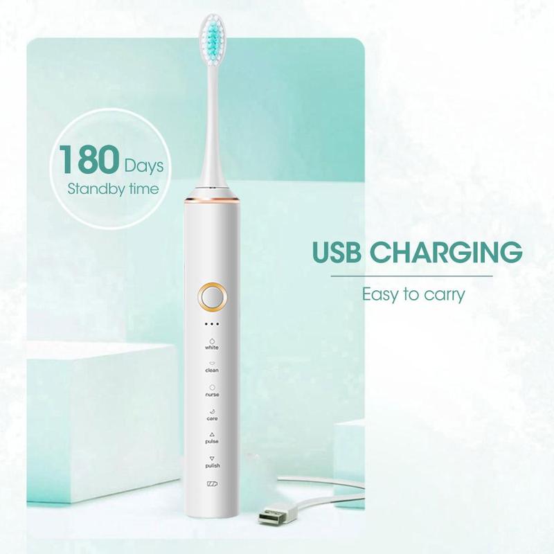 Sonic Electric Toothbrush, 1 Set Rechargeable Waterproof Toothbrush with 18 Adjustable Modes & 2 Minute Smart Timer, Oral Care Toothbrushes for Adults