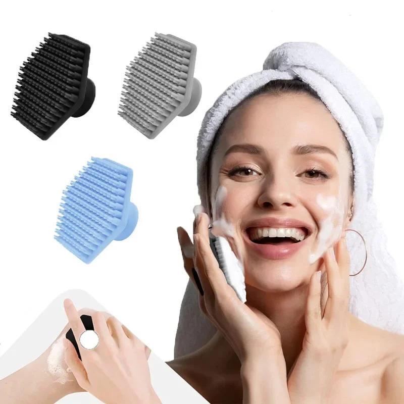 Manual Face Scrubber, Silicone Facial Cleansing Brush, Facial Massage Brush, Deep Cleansing Brush, Skin Care Tool for Men, Christmas Gift