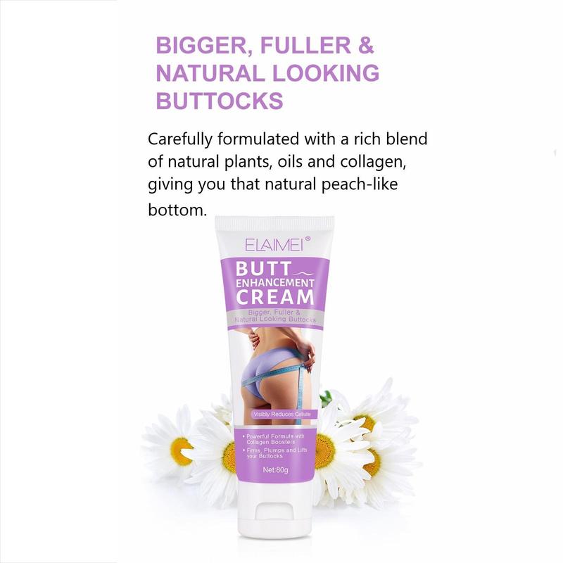 Buttocks Cream, 2 Counts Natural Buttocks Cream, Carefully Formulated with Natural Plant Oils and Collagen, for Women Daily Use