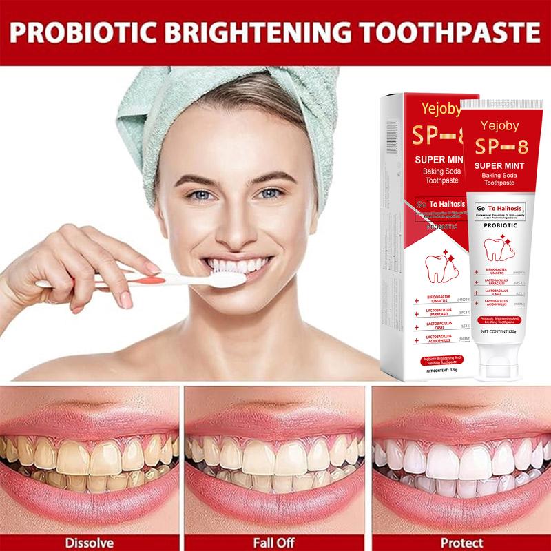 [+5$Get 2Pcs] SP-8 Probiotic Toothpaste, Free of Fluoride, Hydroxyapatite, Anti plaque, Oral Health Management triple whitening,SP-8,SP-6,SP8,SP6