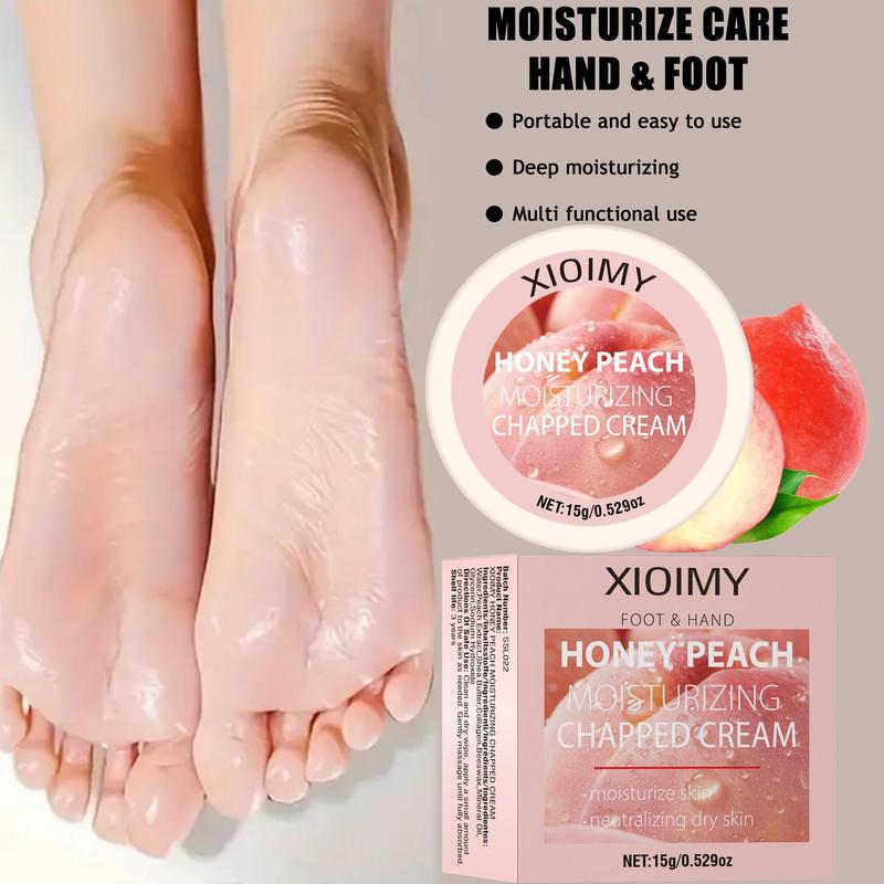 Peach Moisturizing Foot & Hand Cream, 1 Box Deep Hydrating Brightening Foot Cream, Foot Skin Care Product for Dry and Rough Skin