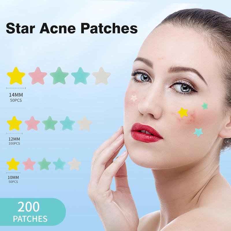 Acne Patch, 200pcs box Star Pattern Acne Absorbing Cover Patch, Hydrocolloid Acne Patches For Face Zit Patch Acne Dots, Christmas Gift