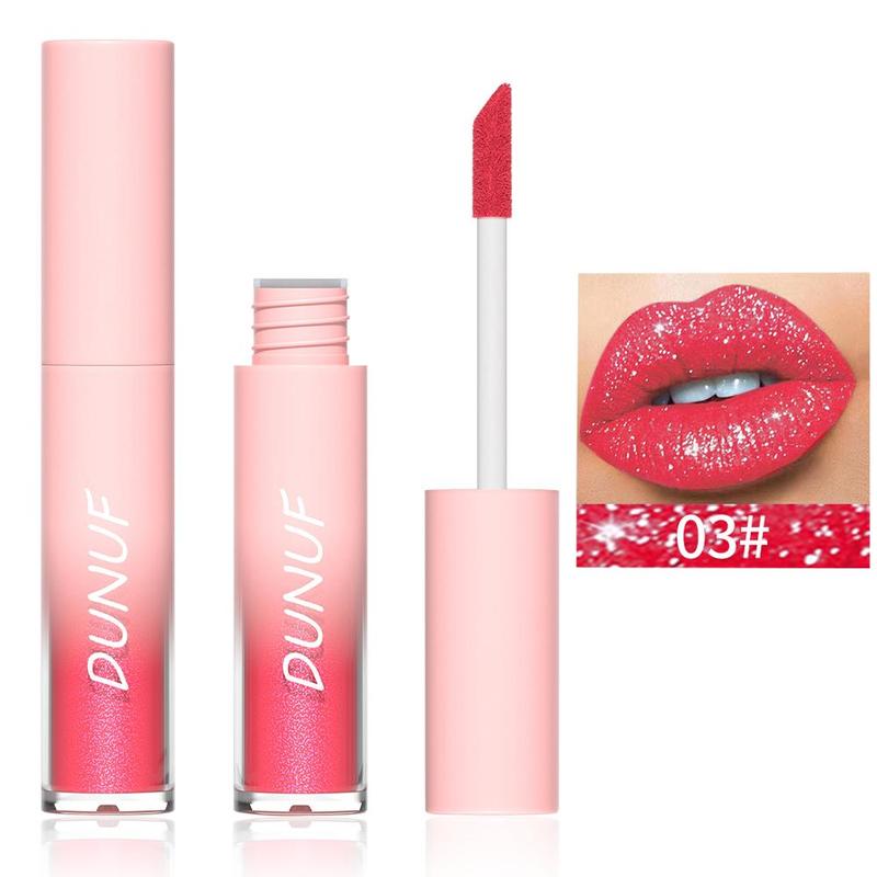 Long Lasting Lipstick, Matte Lip Glitter Lip Glaze Stick, Tinted Hydrating Lip Gloss, Glossy Plumping Lip Oil Lip Stick for Women & Girls, Lip Cosmetics