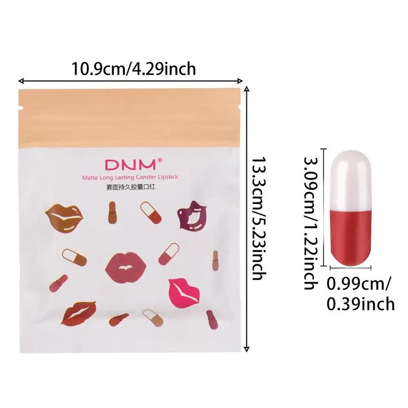 Long Lasting Capsule Shaped Matte Lipstick, 18pcs set Waterproof Matte Lip Balm, Easy Coloring Lip Sticks, Moisturizing Matte Lipstick