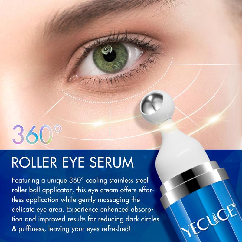 Eye Serum, 1 2 Boxes Deep Moisturizing Eye Roller Serum, Eye Care Product for Women & Men, Daily Skincare Product for Eye Skin