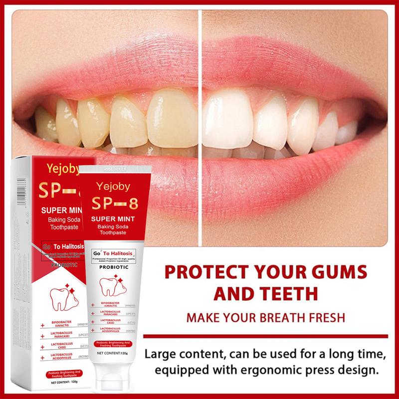 [+5$Get 2Pcs] SP-8 Probiotic Toothpaste, Free of Fluoride, Hydroxyapatite, Anti plaque, Oral Health Management triple whitening,SP-8,SP-6,SP8,SP6