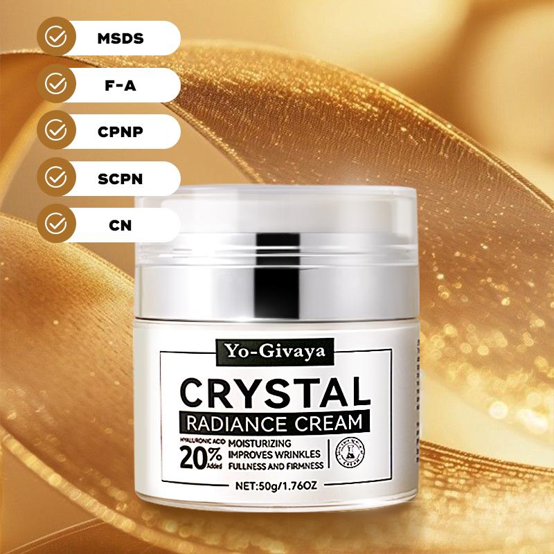 [Yo-Givaya】Crystal RadianceCream-lift fimming face cream&neckcream-Fades Wrinkles, Hydrates andbrightens skin tone-SkinRepair,Moisturizer