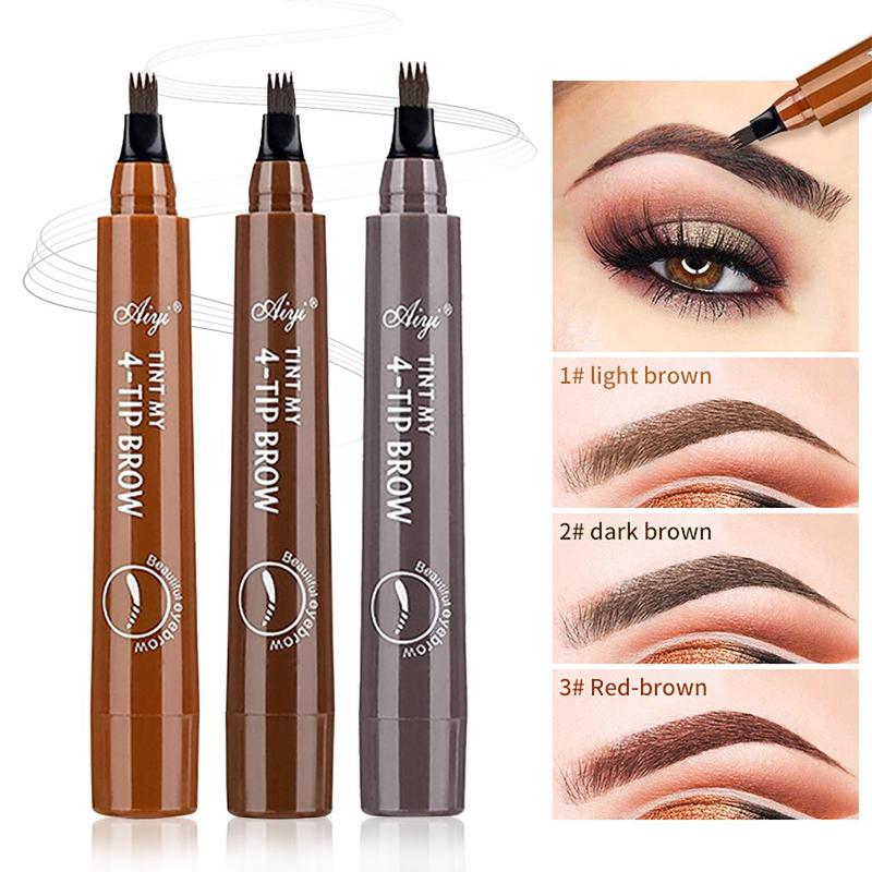 Four Claw Liquid Eye Brow Pen, 1 Count Waterproof Long-lasting Eyebrow Pencil, Sweat-proof Smoothing Tip Brow Styling Pen for Daily Use