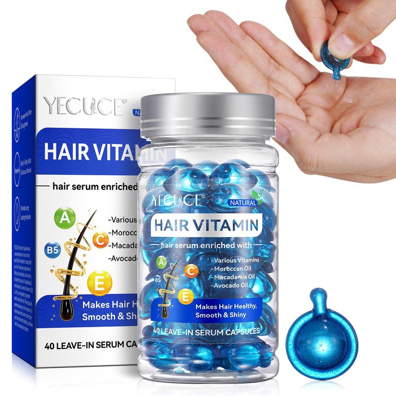 Hair Vitamin Capsule, 2 Boxes Hair Care Essential Oil Capsules, Moisturizing Dry & Split Ends Hair Serum, Hair Care Products for Women & Men