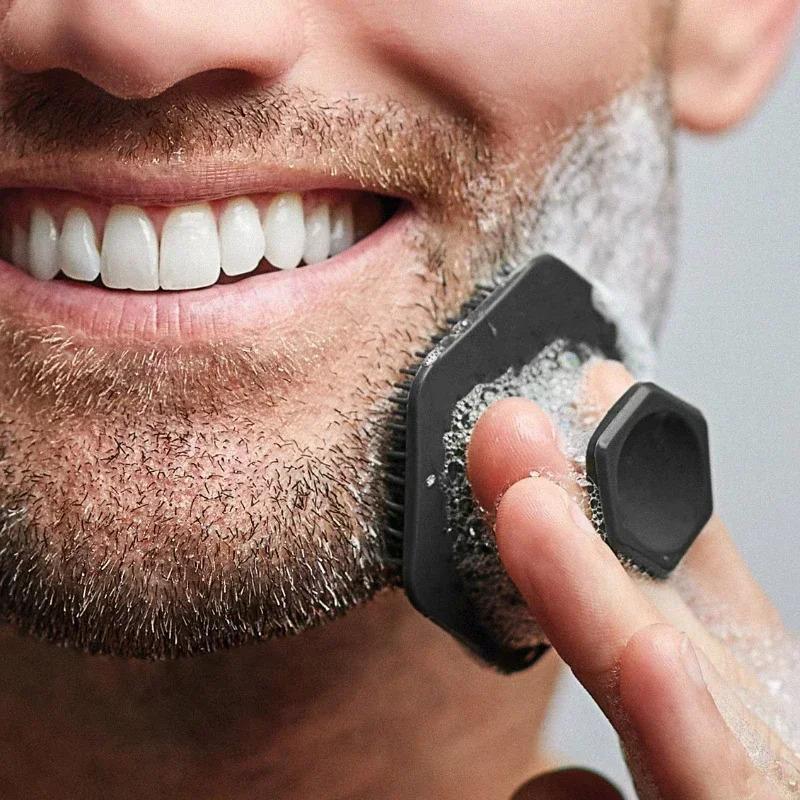 Manual Face Scrubber, Silicone Facial Cleansing Brush, Facial Massage Brush, Deep Cleansing Brush, Skin Care Tool for Men, Christmas Gift