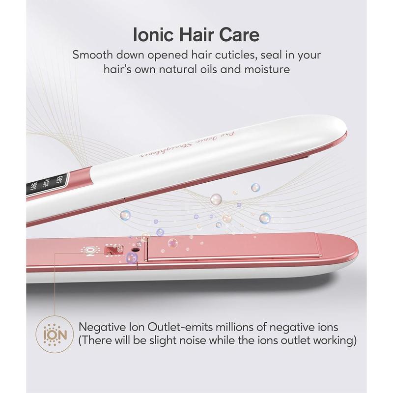 1 Inch Flat Iron Hair Straighteners Creates Silky Hair Instantly, Negative Ionic Ceramic Straightener Iron, Adjustable Temperature 330℉ to 430℉, Fast Heat Up, Dual Voltage, Auto-Off,Christmas Gifts