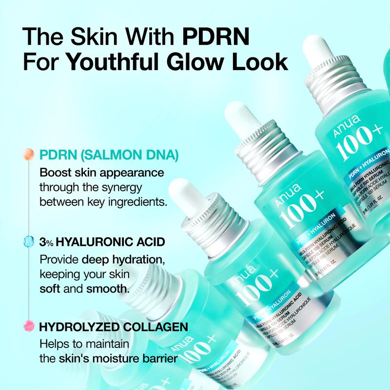 [Anua Official Shop] PDRN Hyaluronic Acid Capsule 100 Serum 1.01 fl. oz.(30ml) | Hyaluronicacid, Radiant Plumping Serum, Korean skincare, Facial serum