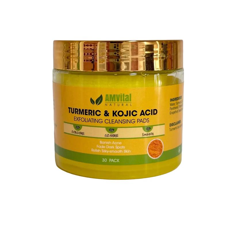 AMVital Turmeric Cleansing Pads with Kojic Acid for Dark Spots Facial Skincare Facial Skincare Acne Daily turmeric facial