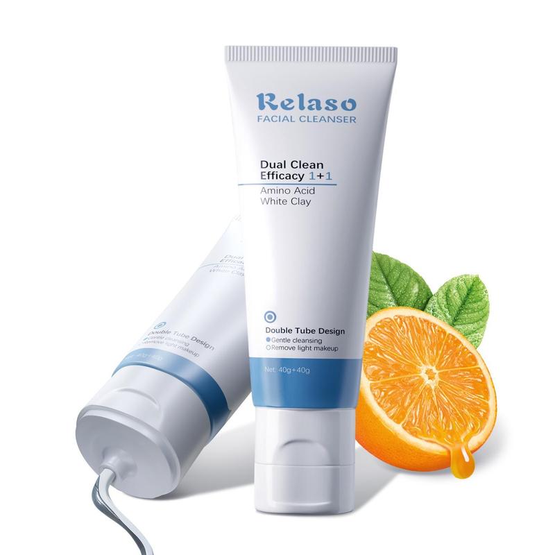 Relaso Deep Cleansing for All Skin Type, PH-Balanced  Facial Skincare Clay Oil  Moisture Daily Foaming Facial Wash facial cleanser