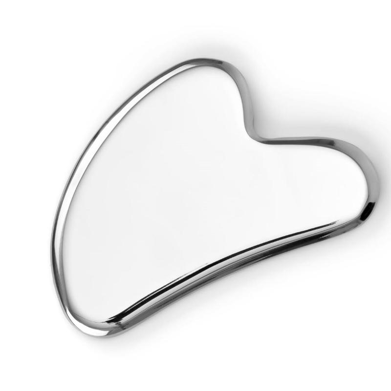 Comfort Heart Shaped Face Gua Sha Board, Stainless Steel Face Massage Tool, Facial Massaging Face Gusha Massager for Skin Care, Skin Massaging Product