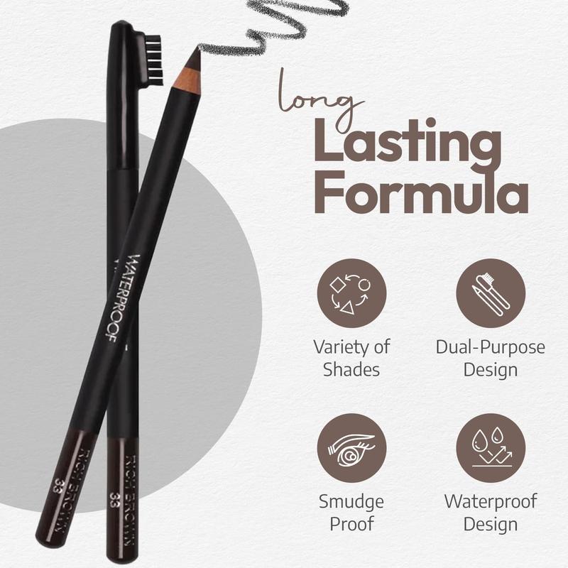 Definitive  Eyebrow Pencil 0.04 oz | Smudgeproof Soft Gray Eye Brow Pencil | Dual Purpose Brow Pencil and Brush Combo | High Definition  Eyebrow Makeup