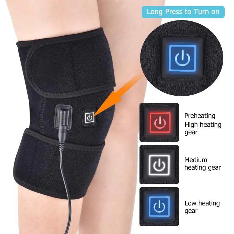 Heated Knee Massager, Heated Knee Elbow Shoulder Wrap, Adjustable Heating Modes, Heating Pad for Knee Elbow Shoulder Relax Leg Warmers